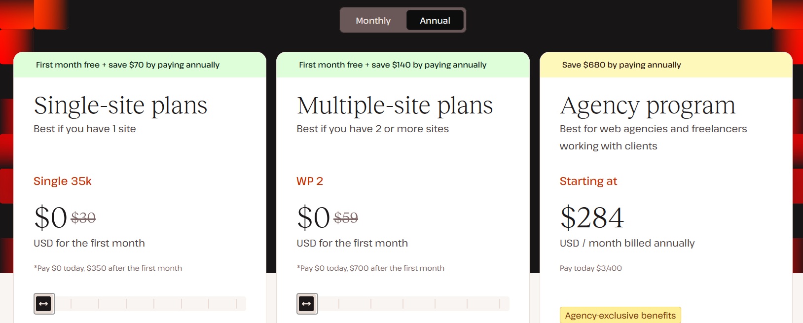 Kinsta hosting pricing