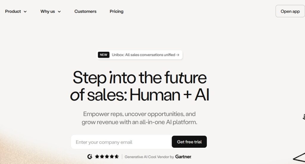 Amplemarket homepage