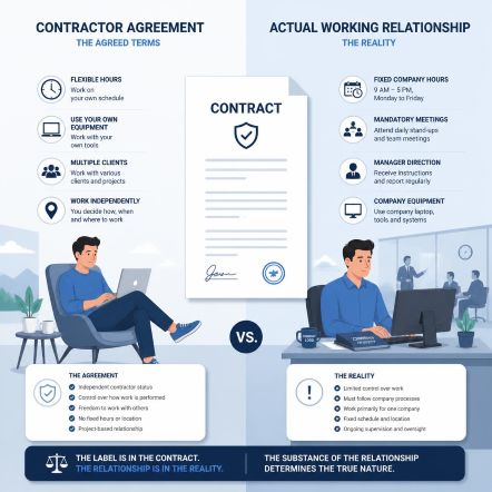 Contract agreement vs actual